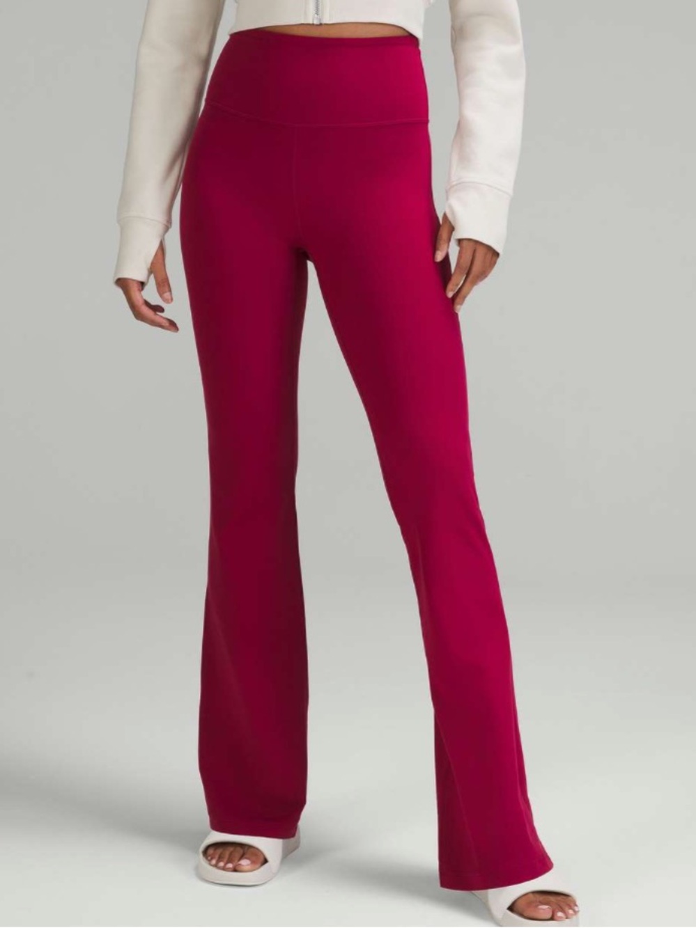 Lululemon Groove Super-High-Rise Flared Pant Nulu - Pomegranate